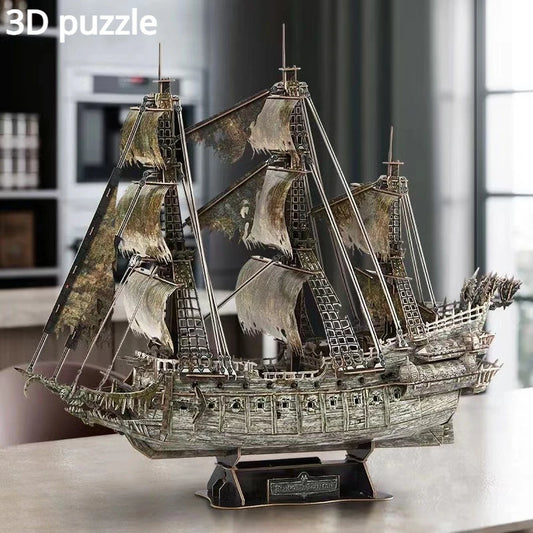 3D  jigsaw puzzle Flying Dutchman Pirates of the Caribbean model DIY