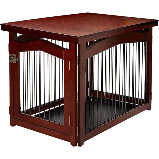 2-in-1 Configurable Pet Crate and Gate with tray