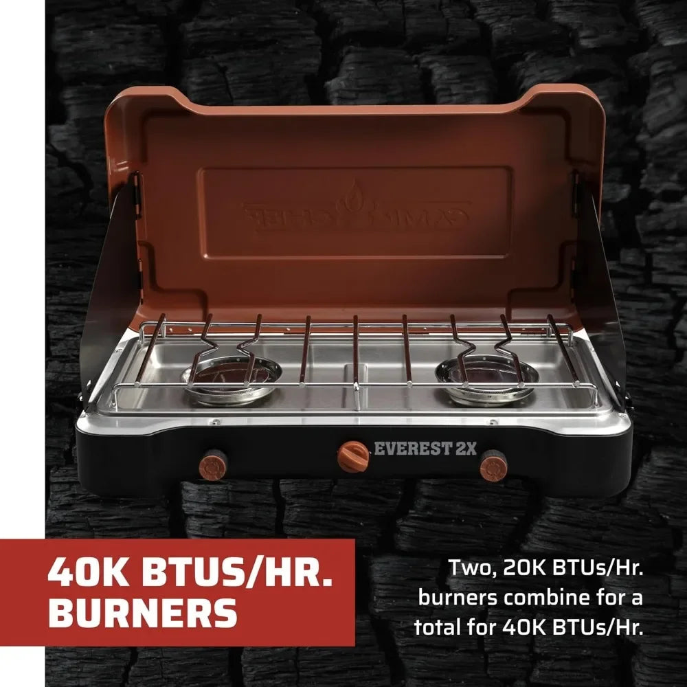 Outdoor Grill for Bbq or Camping, 40000 BTU Burners