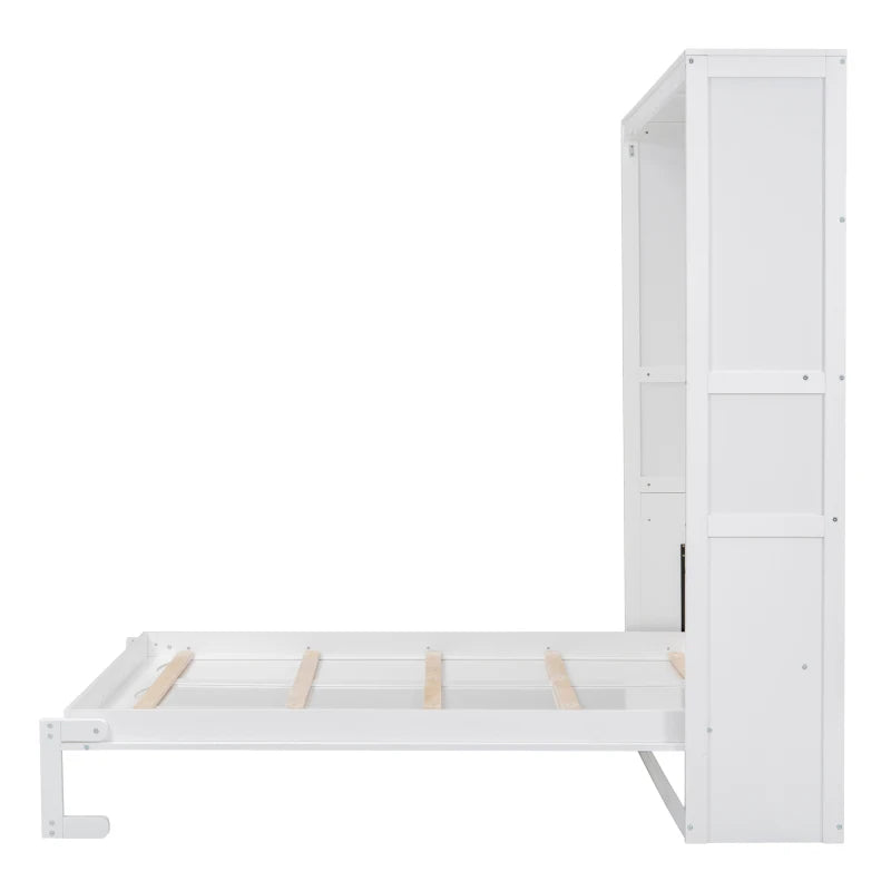 Queen Size Murphy Bed with Shelves (mattress not included)