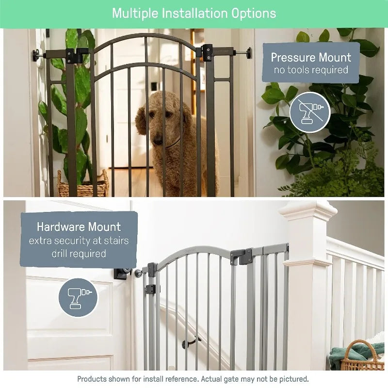 Walk-Thru Pet Gate, 28"-42" x 30", Pressure or Hardware Mounted