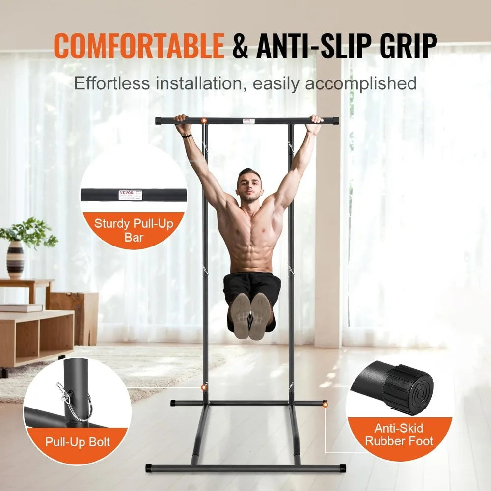 2-Level Height Adjustable Pull Up Bar Stand
