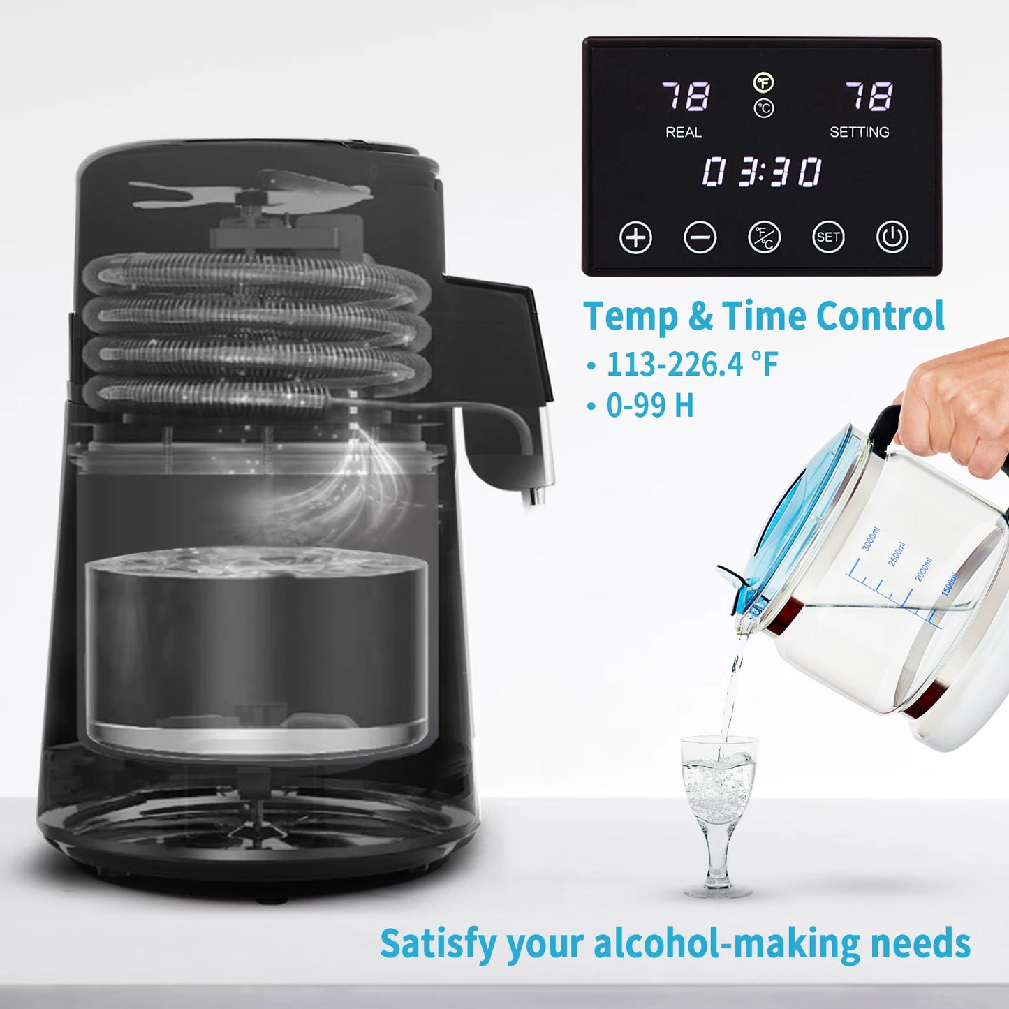 4L Water Distiller Purifier Filter Dispenser