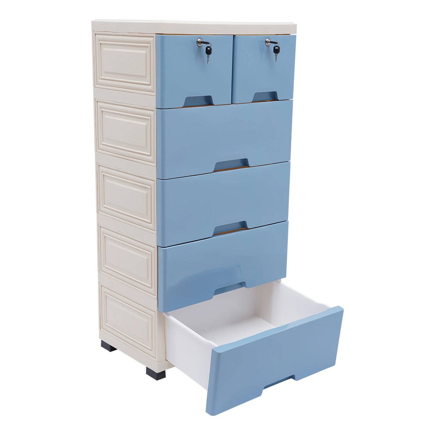 Classic 6 Drawer Plastic Dresser Storage Tower